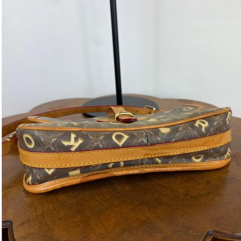Dooney & Bourke Brown Monogram Crossbody with Tan Trim - Picture 10 of 12
